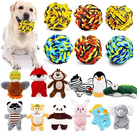 "Sharlvoy XL Dog Chew Toys for Aggressive Chewers, Durable Balls for Large Dogs, Heavy Duty Toys, Squeaky Toys for Small Dogs"