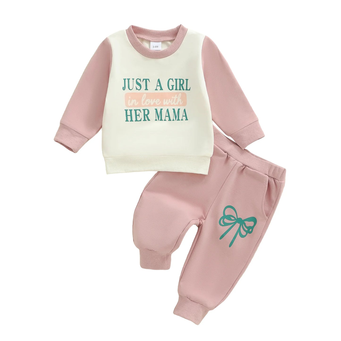 Infant Unisex Autumn Clothes Set with Cute Printed Top and Comfortable Elastic Waist Pants for Toddlers 2 Piece Outfit