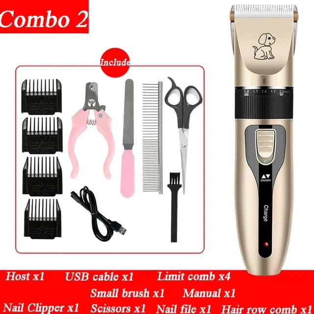 dog Hair Clipper pet Hair Trimmer Puppy Grooming Electric Shaver Set Cat Accessories Ceramic Blade Recharge Profession supplies