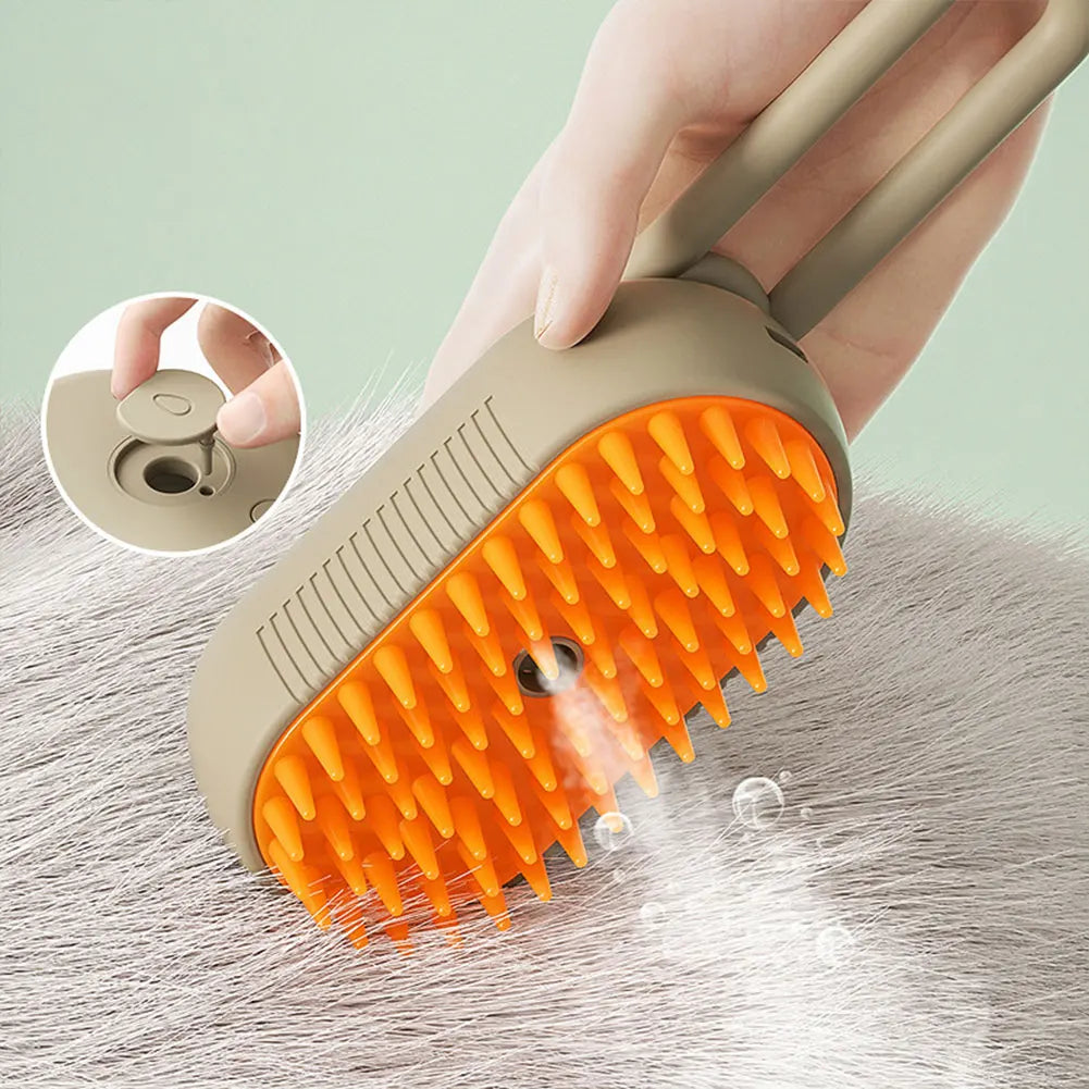 Cat Steam Brush 3 in 1 Massage Grooming Brush Dog Brush Pet Hair Cleaning Brush Comb for Cats and Dogs