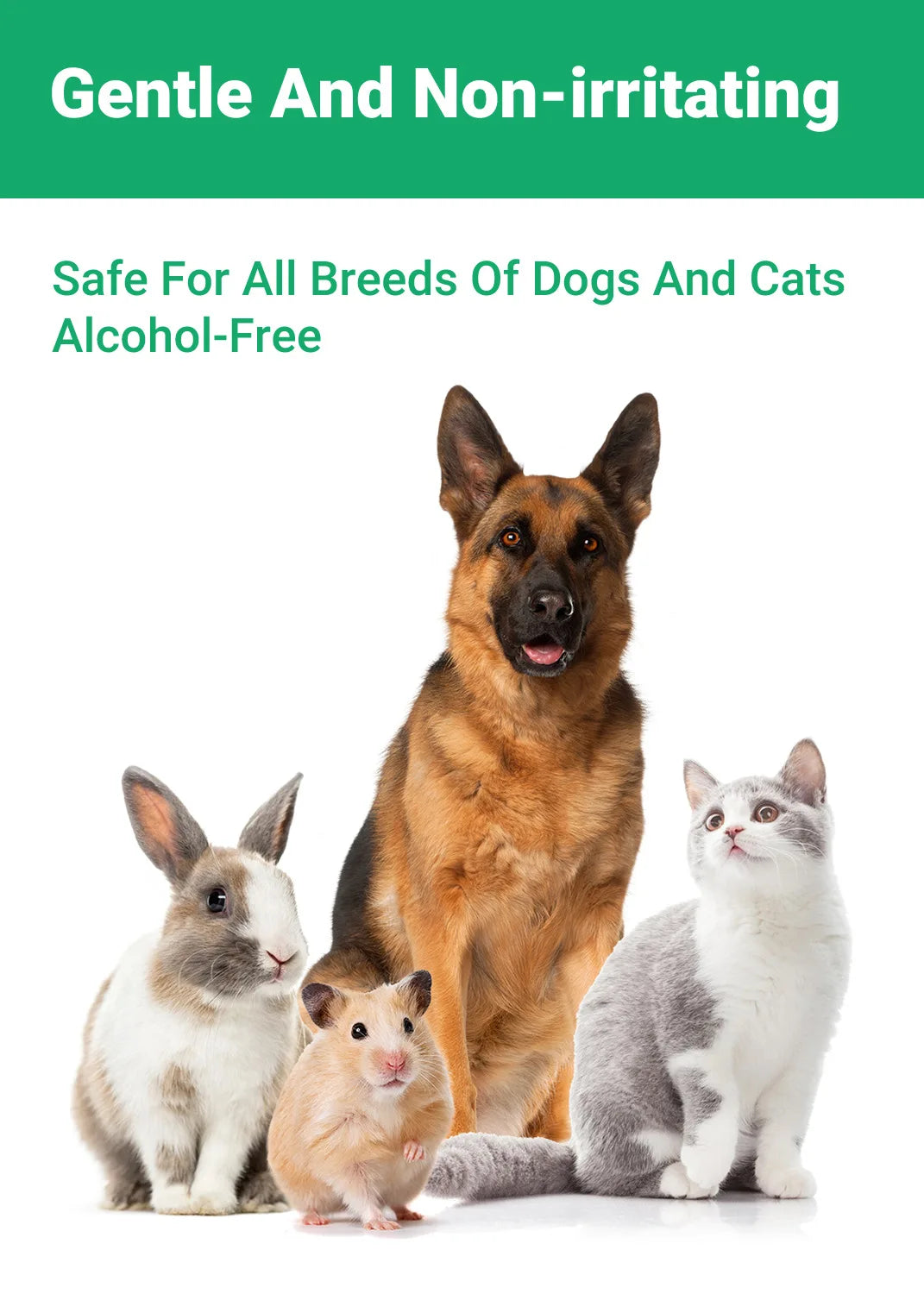 120ml Pet Ear Cleaner Ear Mite for Cats and Dogs - Coconut Oil & Aloe Vera Formula for Efficient Ear Hygiene and Mite Removal