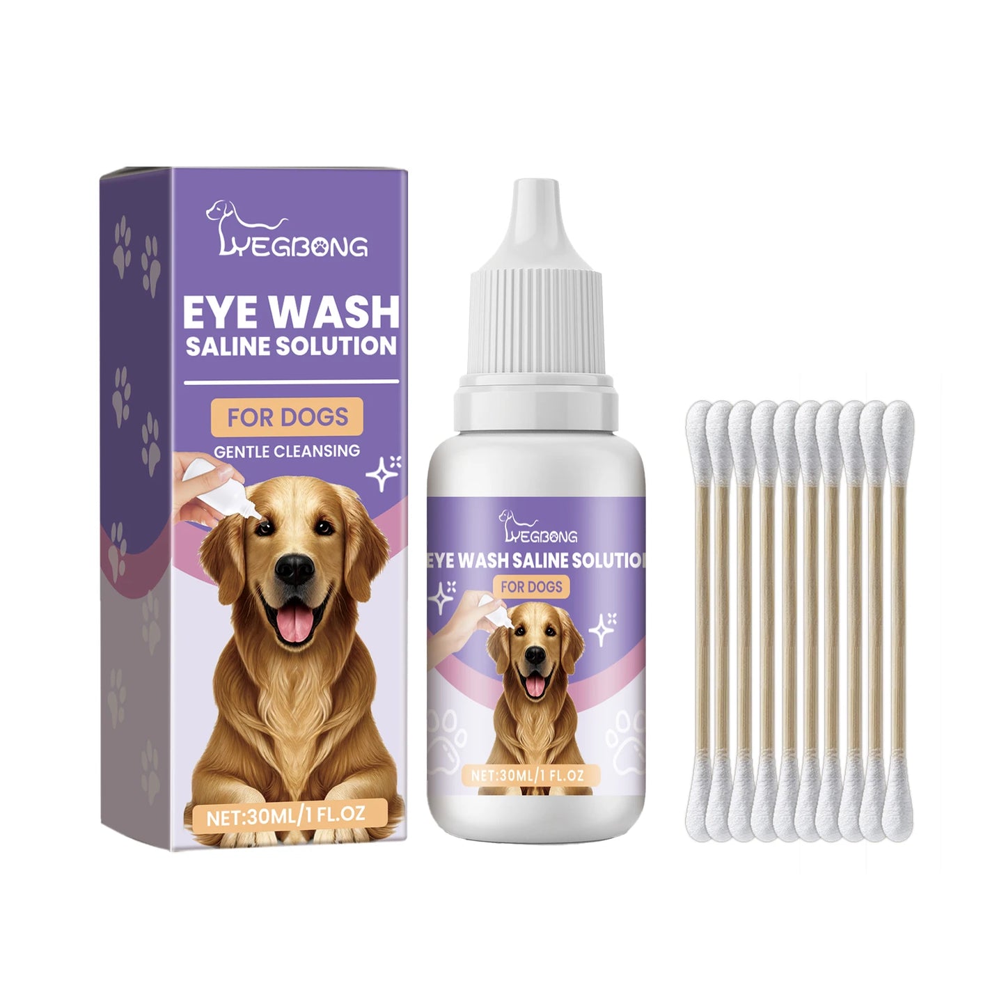 1-4PCS Dog Eye Wash Saline Solution Gently Cleans Tear Stains Soothes Irritation Relieves Discomfort Safe for Daily Eye Care