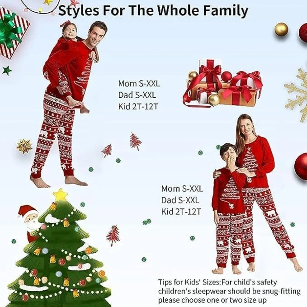 Christmas Pajamas Family Matching Pajamas Set Womens PJs Pyjamas Sleepwear Nightwear Set Christmas Pajamas Pyjamas Pjs