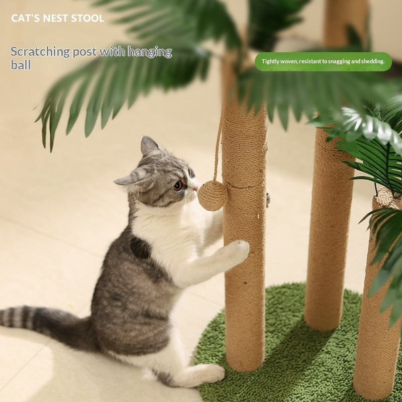 Coconut Tree Cat Scratcher And Cat Climbing Tower