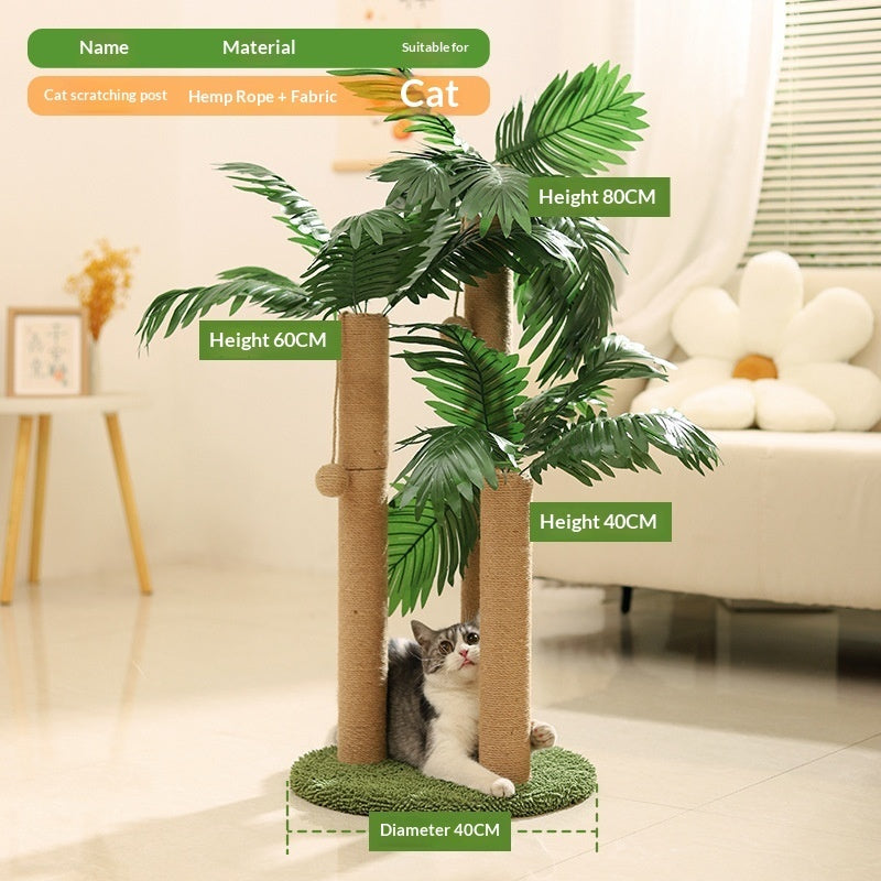 Coconut Tree Cat Scratcher And Cat Climbing Tower