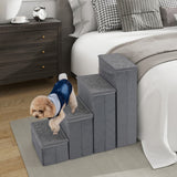4-Step Dog Stairs Non-slip Foldable Dog Ramp With Adjustable Steps